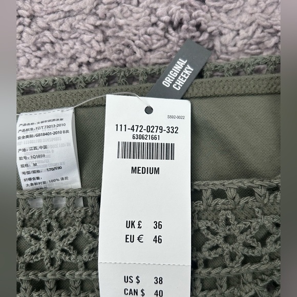 ABERCROMBIE AND FITCH crochet swim bottom. Original Cheeky. Size medium. NWT - Picture 3 of 5